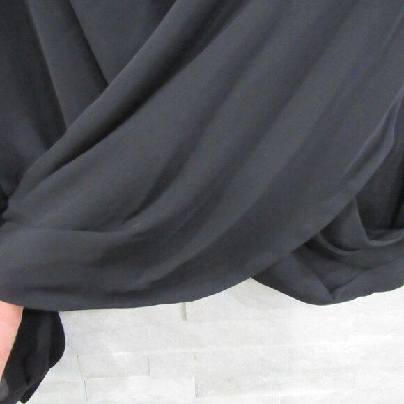L'Agence Black %100 Silk Wrap Crossover Blouse EUC - Picture 5 of 10